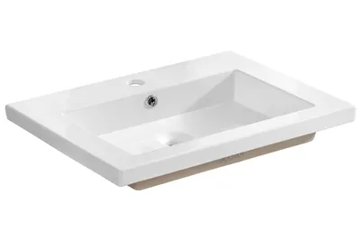 Zdjęcie produktu dla Nowoczesna biała umywalka ceramiczna E-8070-60 Spirit 2 bez baterii, 61x14x46 cm