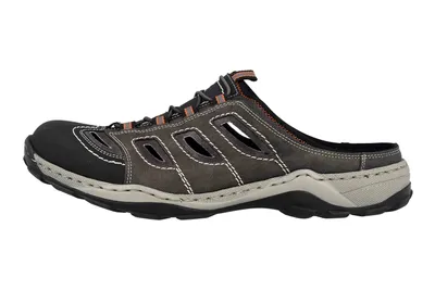 Produktbild von Rieker Pantoletten in Übergrößen Grau 08096-00 große Herrenschuhe