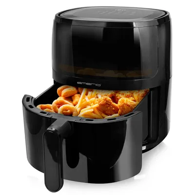 Produktbild von Emerio Airfryer XL AF-129329.3 - 5L - 80ºC bis 200ºC -12 Kochprogramme - Digitales Display - Timer - Sichtfenster - Cool Touch -  Schwarz