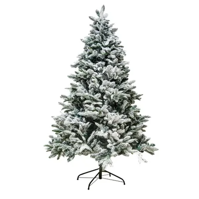Obrázek produktu pro Umělý vánoční stromek bílý, 180 cm, smrček Flock s 2D a 3D jehličím