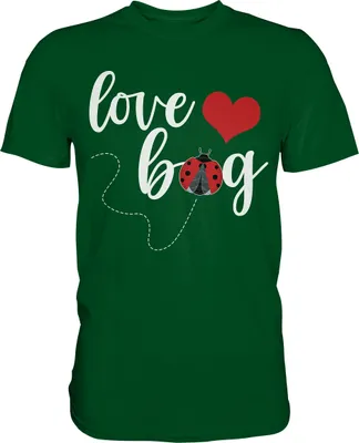 Produktbild von Marienkäfer Love Bug Insekten T-Shirt – Bottle Green / L