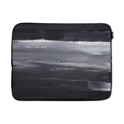 Produktbild von MuchoWow® Laptop Hülle 15 Zoll Farbe - Abstrakt - Schwarz Laptoptasche - Laptoptasche - Sleeve - Rundum-Schutz