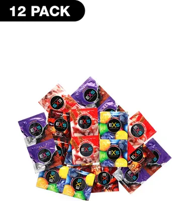 Immagine prodotto di EXS Preservativi sottili ma forti in lattice setoso con gusti misti 12 pezzi 590g