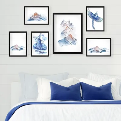 Immagine prodotto di Wallity, SET_011- LUL1213, Colorato, Quadri su tela, 24 x 29 cm, 100% MDF (spessore: 2 cm)