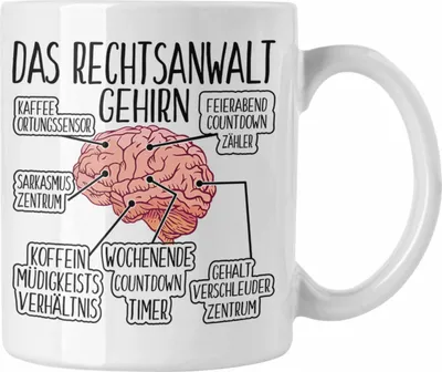 Produktbild von Trendation - Jura Tasse Geschenk Spruch Jurist Geschenkidee Anwalt Jura-Studium Lustige Sprüche (Weiß)