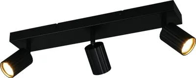 Zdjęcie produktu dla Lampa sufitowa, metal, czarny, 3 światła, obrotowa, L50cm