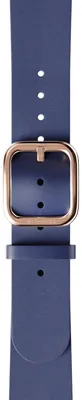 Image de Withings - Bracelet de remplacement/échange - Bracelet cuir - 18mm - Blue Rose Gold - Leather wristband-Blue-R.G.Buckle-18mm