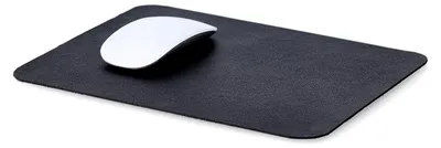 Produktbild von Mauspad aus Kunstleder, schwarz, 27 x 21 cm