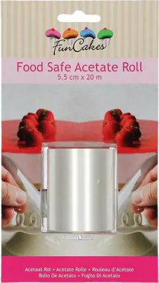 Produktbild von FunCakes Acetat-Rolle, Tortenrandfolie 20m x 5,5cm