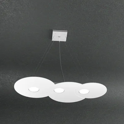 Produktbild von Moderne Aufhängung Wolke Metall Weiß 3 Lichter Gx53