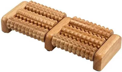 Produktbild von Fußmassageroller aus Holz, 6 Rollen