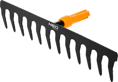 Obrázek produktu pro NEO TOOLS Hrábě s 12 hroty pro systém NEO Click - robustní hrábě na listí, zahradní hrábě a hrábě na půdu z uhlíkové oceli