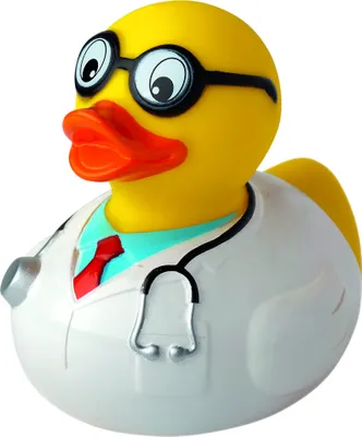 Produktbild von A - Professor - Berufsente - Quietscheente - Badeente - ca. 8 cm gross