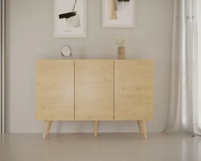 Zdjęcie produktu dla Elegancka Komoda Dąb Artisan, Skandynawski Styl - Nowoczesny Design