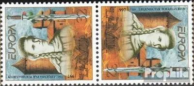 Produktbild von Briefmarken Lettland 1997 Mi 453K (kompl.Ausg.) Kehrdruckpaar postfrisch Sagen