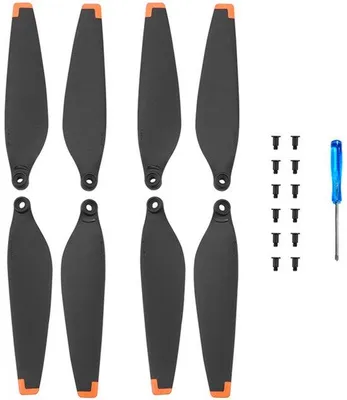 Produktbild von Drohnenpropeller - Ersatzblätter - Stabile Flüge - Geräuschlose Flug - 2 Blätter - Orange Trim