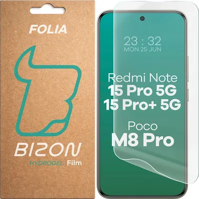 Produktbild von Hydrogel Folie für den Bildschirm für Xiaomi Redmi Note 15 Pro 5G / 15 Pro Plus 5G / POCO M8 Pro 5G, Bizon Film Hydrogel Front, 1 Stück