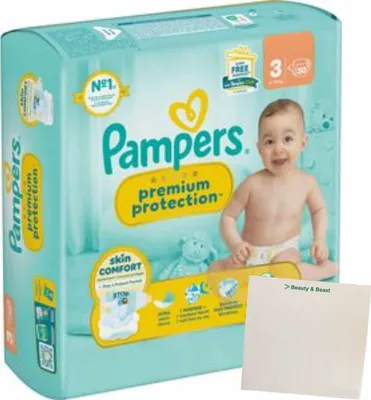 Produktbild von Pampers Premium Protection Gr3 6-10kg (30St Pakung) + usy Block