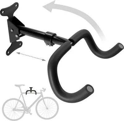 Produktbild von Unyqoos® Fahrrad-Wandhalterung bis 32 kg – Wandmontage für Zuhause, Keller & Garage | Halter für Rennrad, MTB und E-Bike