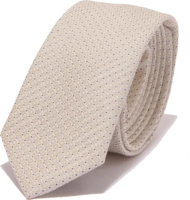 Zdjęcie produktu dla 8780W TED BAKER krawat męski bawełna/jedwab biały/beżowy