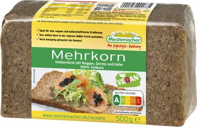 Produktbild von Mestemacher Mehrkornbrot Vollkorn Roggen Gerst und Hafer 500g