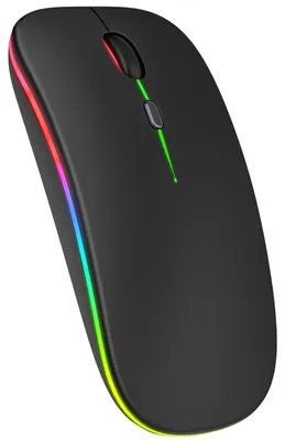 Productafbeelding van Nuvance Draadloze Muis LED - Bluetooth - Stil - Laptop & Gaming - Draadloos - Computermuis - Links & Rechtshandig - Zwart
