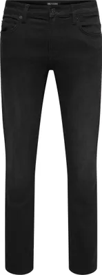 Productafbeelding van ONLY & SONS heren slim fit jeans, model onsLOOM BLACK JOG, artikelnummer 7451 PK NOOS 22007451, maat: [maat].