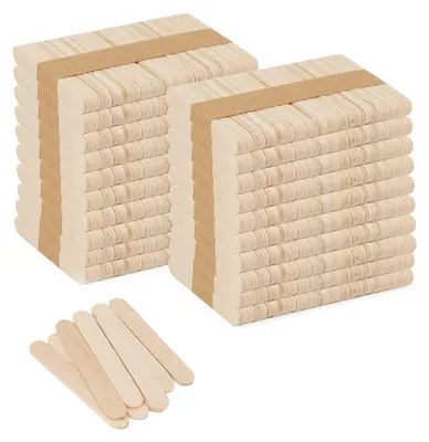 1000 Holz-Lolly-Sticks 65x10x2 mm für Basteln & DIY