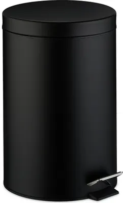 Immagine prodotto di Relaxdays Cestino da cucina, 20 litri, con coperchio, secchiello interno estraibile, pedale, design opaco, cestino a pedale, nero