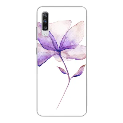 Produktbild von MuchoWow® Handyhülle Schutzhülle Hülle für Samsung Galaxy A70 Blumen - Aquarell - Lila Silikon Softcase Handy Hülle - Schutzhaube