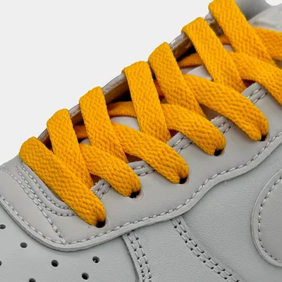Produktbild von Flache Schnürsenkel Sneaker Laces Adidas Nike 8mm Weiß Beige Farbig 120cm – Gelb
