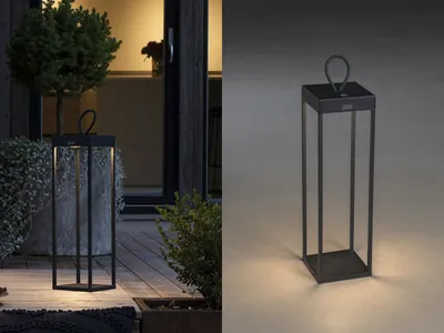 Produktbild von Ravello LED USB-Laterne gross schwarz, dimmbar