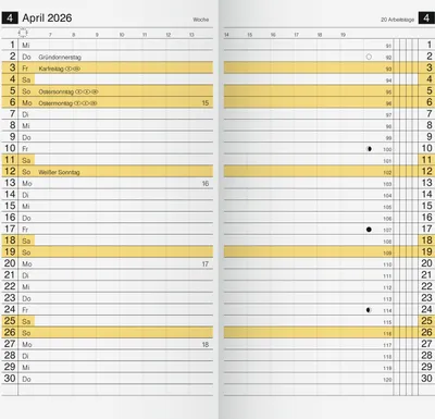 Produktbild von rido Ersatzkalender 2026 M-planer deutsch 70-46830006