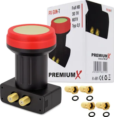 Produktbild von PremiumX Twin LNB für 2 Teilnehmer PX-SUN-T DVB-S2 Sat Empfangskopf