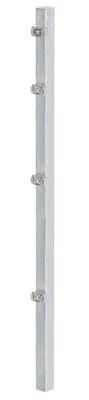 Immagine prodotto di Alberts 676940 Paletto di recinzione con fascetta di fissaggio, zincato a caldo, lunghezza 2600 mm, 60 x 40 mm