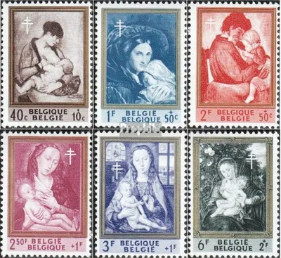 Produktbild von Briefmarken Belgien 1961 Mi 1258-1263 (kompl.Ausg.) postfrisch Mutter und Kind