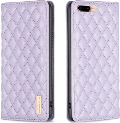 Obrázek produktu pro iPhone 8 Plus Pouzdro, Elegantní Flip Kožené Pouzdro s Kapsami na Karty a Stojánkem pro iPhone 8 Plus / 7 Plus Fialová