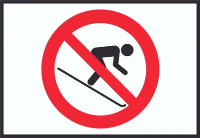 Produktbild von Ski fahren verboten! Symbol Schild A6 (105x148mm)