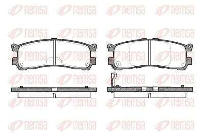 Produktbild von REMSA Bremsbeläge Satz Hinten Bremsklötze für MAZDA MPV II (LW) 0399.21