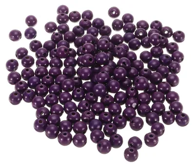 Image de Perles en bois - 300 pièces de rondelles en bois colorées - pour la création de bijoux faits main, colliers et bracelets - 13 mm - Violet