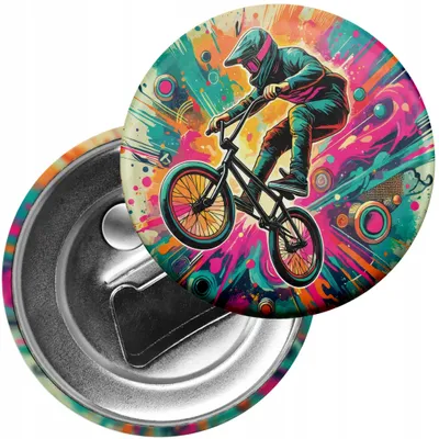 Produktbild von Kühlschrankmagnet mit Flaschenöffner - Fahrrad BMX MTB Sport