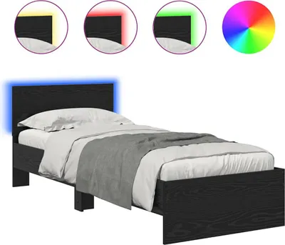 Obrázek produktu pro vidaXL Rám postele vzhled černého dubu 75 x 190 cm materiál na bázi dřeva