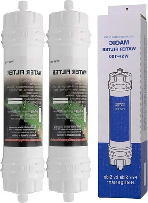 Produktbild von 2er-Pack Wasserfilter für Samsung Kühlschränke – Externer Side-by-Side-Kühlschrankfilter WSF100 mit Schraubverschluss | Magic Water Filter Wasserfilter