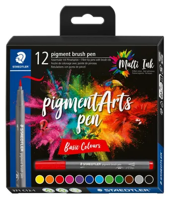 Image de STAEDTLER MultiInk Pigment Arts brush pen 12er-Set sort. retail