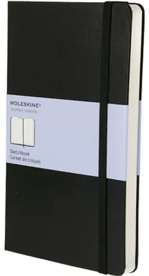 Image de Moleskine 9788883701153 MOLESKINE Carnet de croquis L/A5, 165g/qm, couverture rigide, noir