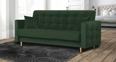 Produktbild von Modernes Wohnzimmersofa ANDA mit Schlaffunktion (Flasche grün - Kronos 14)