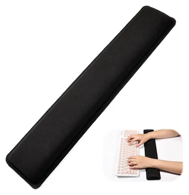 Zdjęcie produktu dla Ergonomiczna podkładka pod nadgarstki do klawiatury, wykonana z tkaniny i gumy, antypoślizgowa, wodoodporna