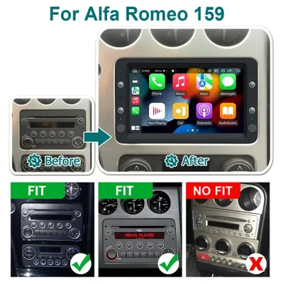Productafbeelding van Autoradio - Multimedia Speler - 2 Din Android 14 - Draadloze CarPlay - GPS Navigatie