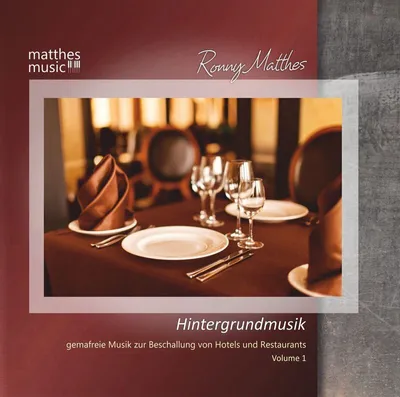Produktbild von Ronny Matthes: Hintergrundmusik Vol. 1 - Gemafreie Musik zur Beschallung von Hotels und Restaurants - Matthesmusic Verlag, 4260264510691 - (CD / H)