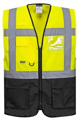 Obrázok produktu pre Portwest C476 WARSCHAU EXECUTIVE VEST Yellow/Black Veľkosť S